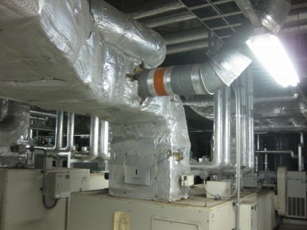 空冷空気圧縮機排熱利用（冬期：外調機OAへ）外調機側